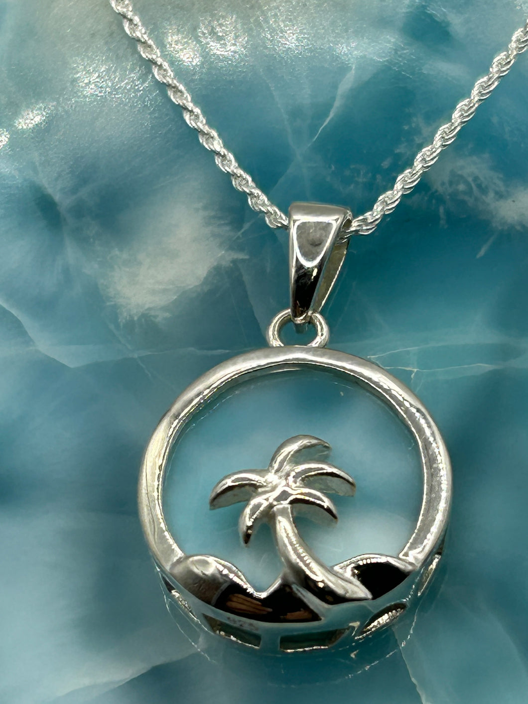 Palm Breeze Larimar Pendant