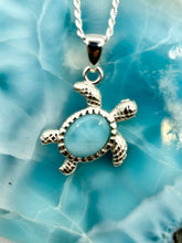 Load image into Gallery viewer, Eternal Turtle Larimar Neckleses