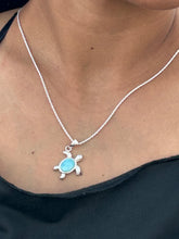 Load image into Gallery viewer, Eternal Turtle Larimar Neckleses