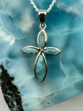 Load image into Gallery viewer, Larimar Oval Cross