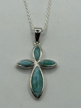 Load image into Gallery viewer, Larimar Oval Cross