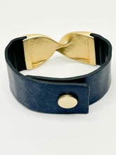 Load image into Gallery viewer, Bow Black Cuff Bracelet