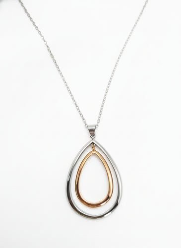 Dual teardrop necklace