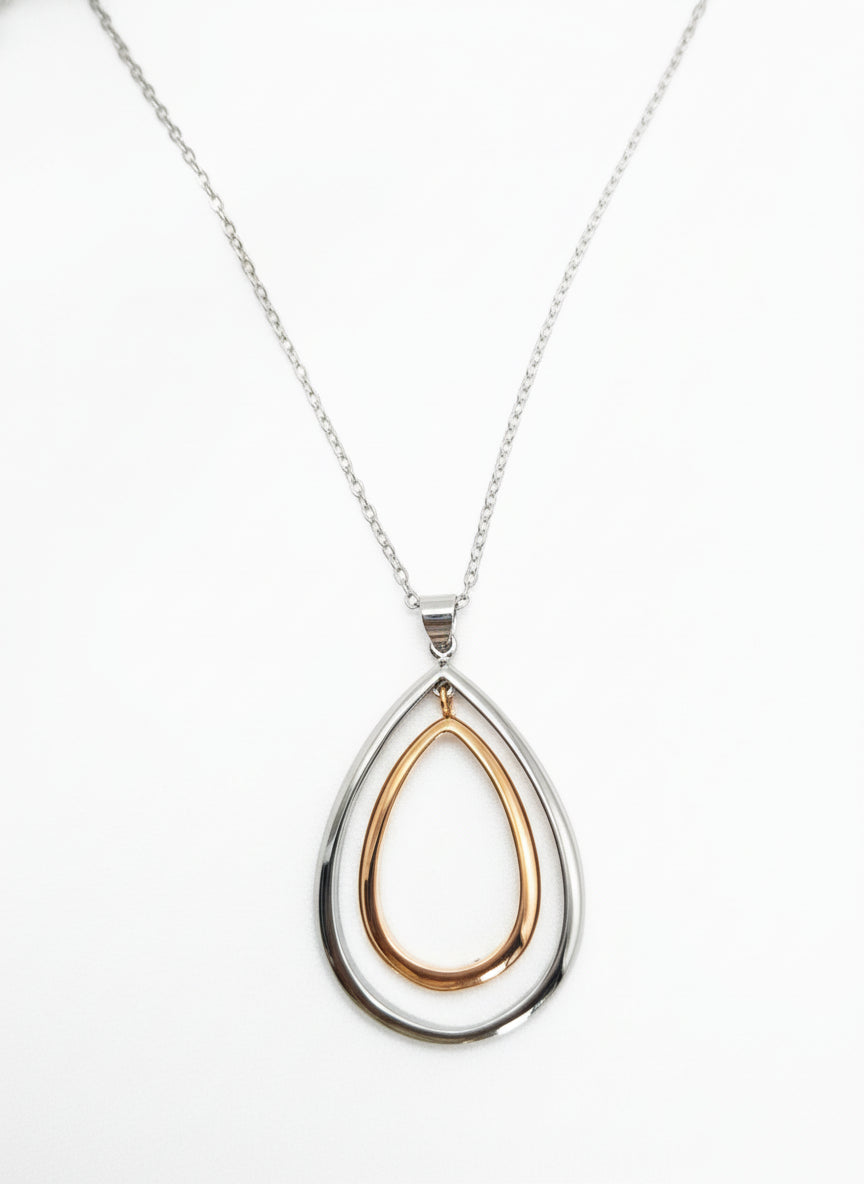 Dual teardrop necklace