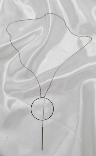 minimal circle bar necklace