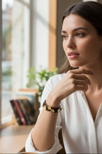 Load image into Gallery viewer, Gold Coin Leather Wrap Bracelet