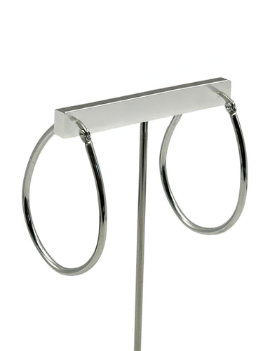 Minimal Oval Charm Earrings