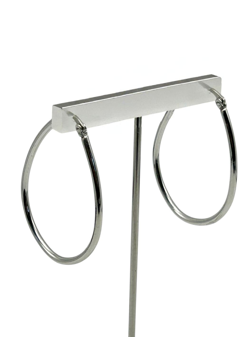 Minimal Oval Charm Earrings