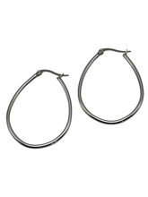 Load image into Gallery viewer, Minimal Oval Charm Earrings