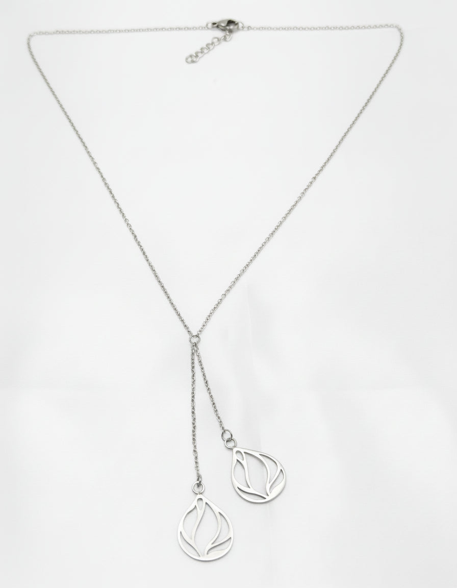Duo leaf necklace