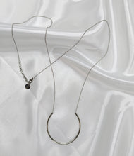 Load image into Gallery viewer, Silver Crescent Necklace