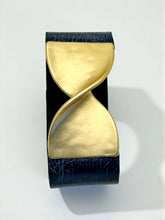 Load image into Gallery viewer, Bow Black Cuff Bracelet