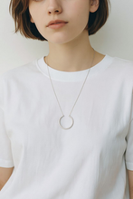 Load image into Gallery viewer, Silver Crescent Necklace